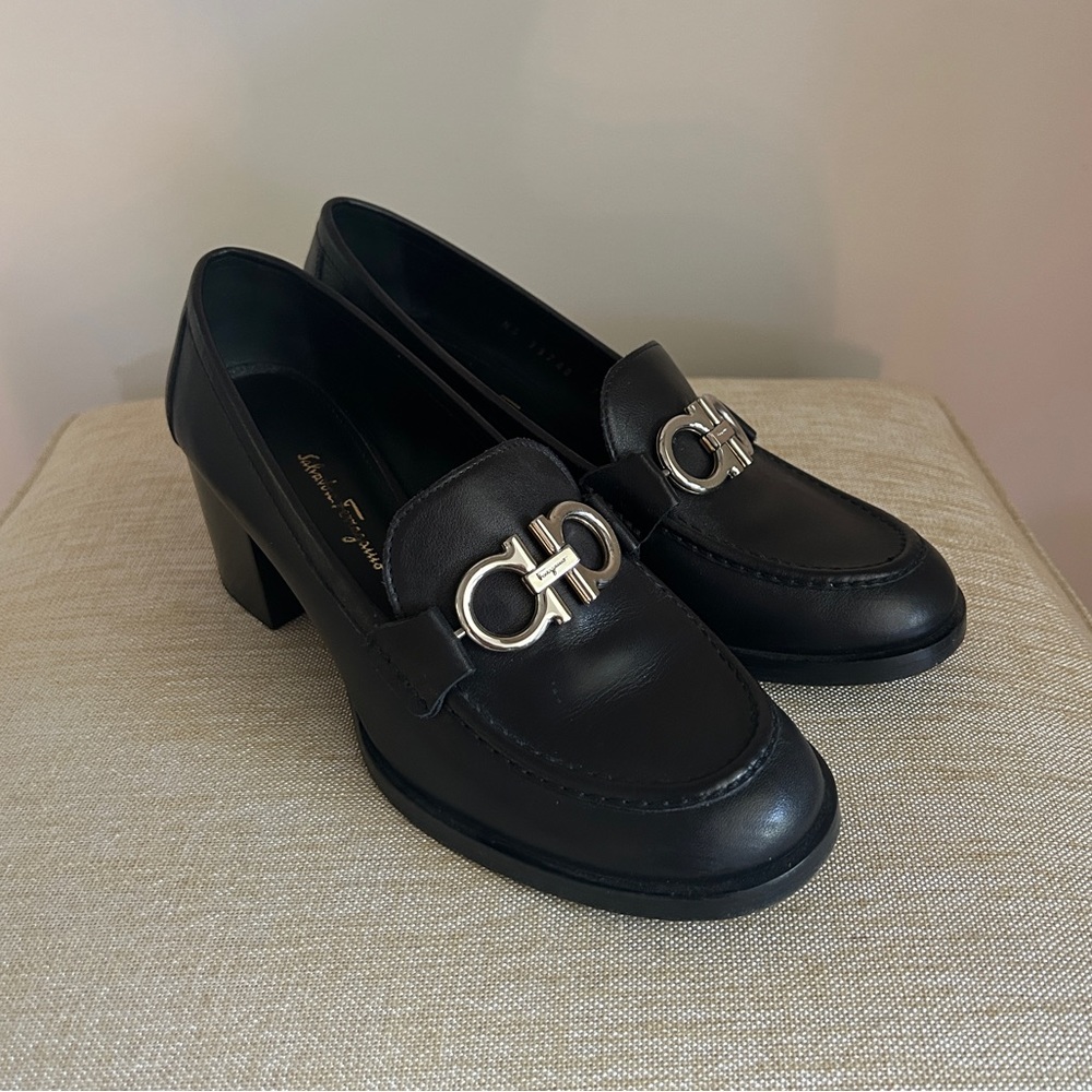 Ferragamo Ganici Reversible Rolo Heeled Loafers